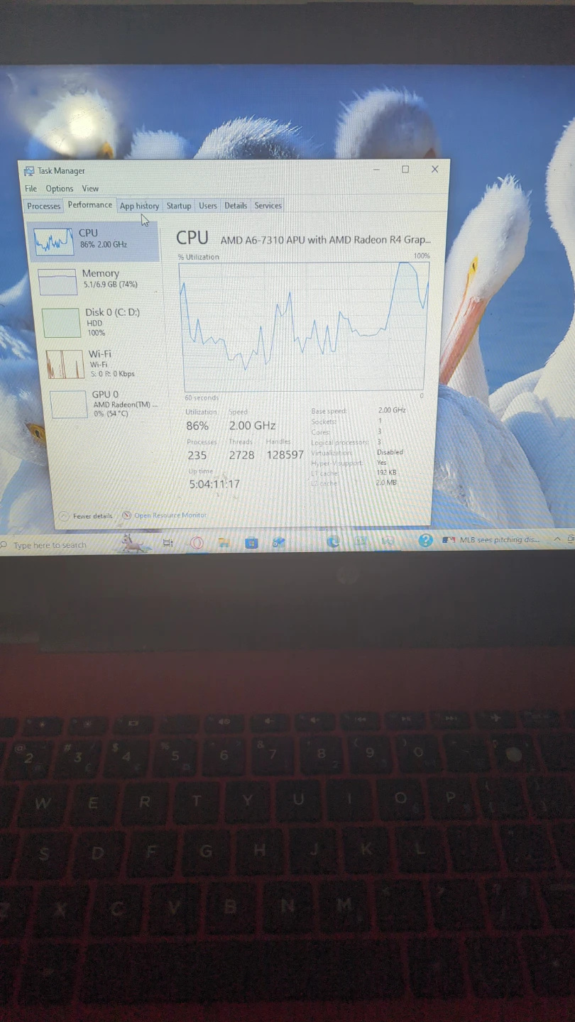 Red HP Laptop - photo 2