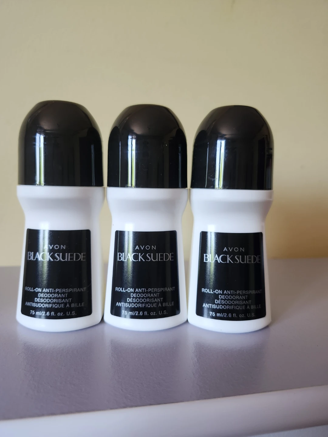 Black Suede Roll on Deodorant  $5 Each