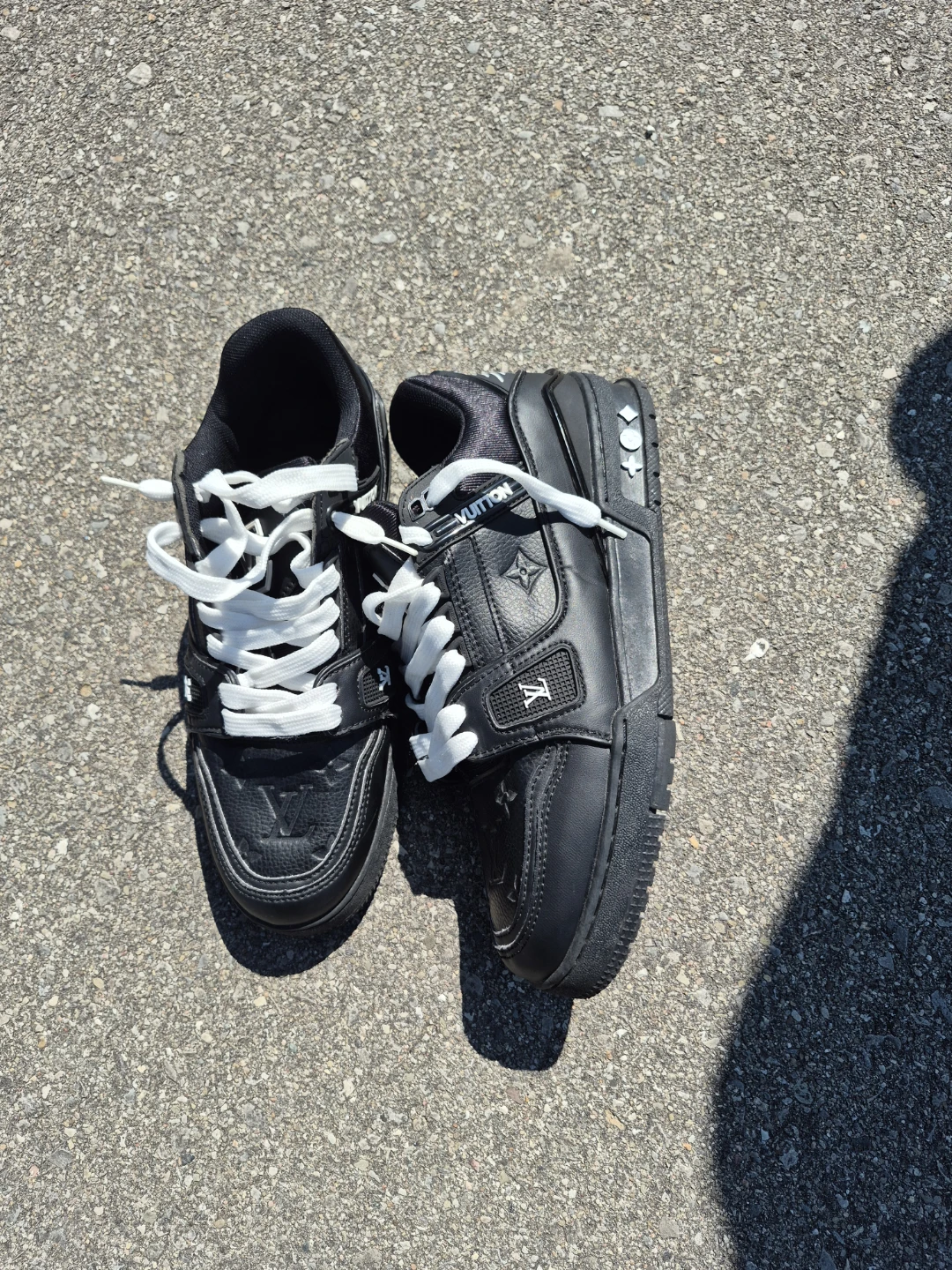 Louis Vuitton Black Leather Sneakers