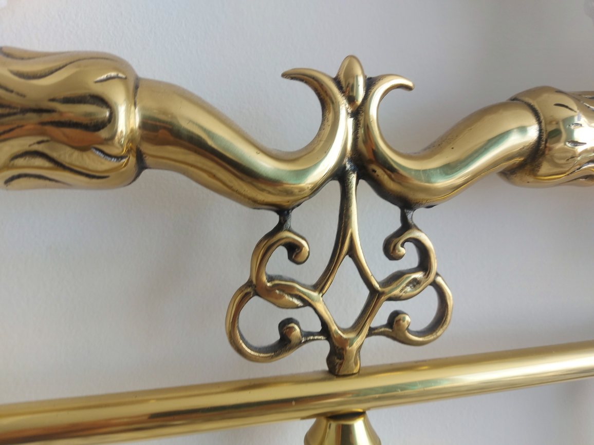 Brass Headboard with Ornate Detailing - photo 3