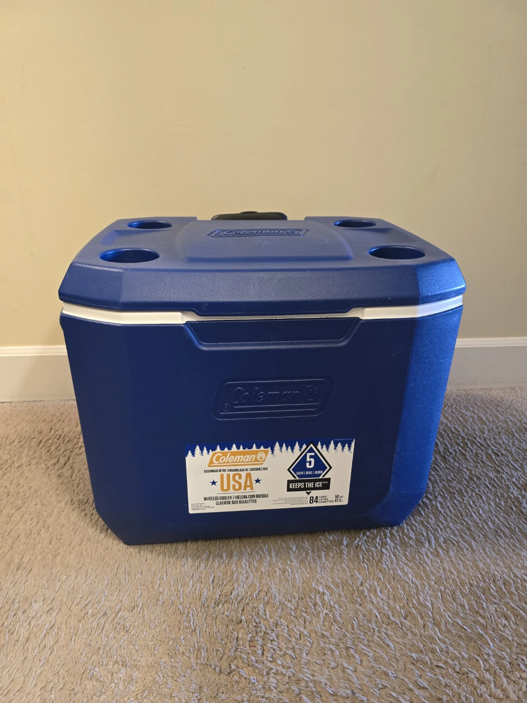 BLUE COLEMAN 50 QT/47.3L WHEELED COOLER