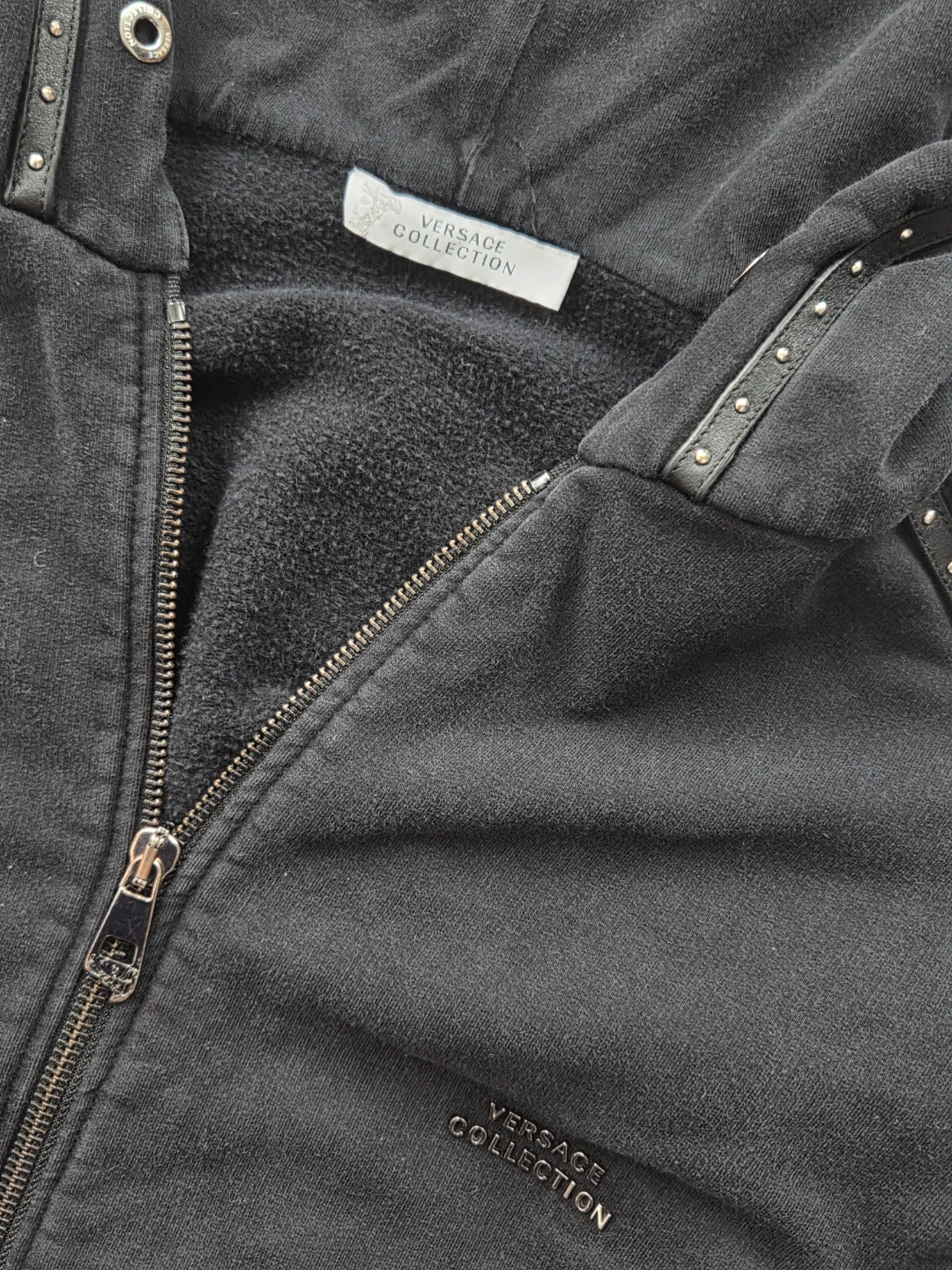 Versace Collection Black Full Zip Hoodie - photo 3