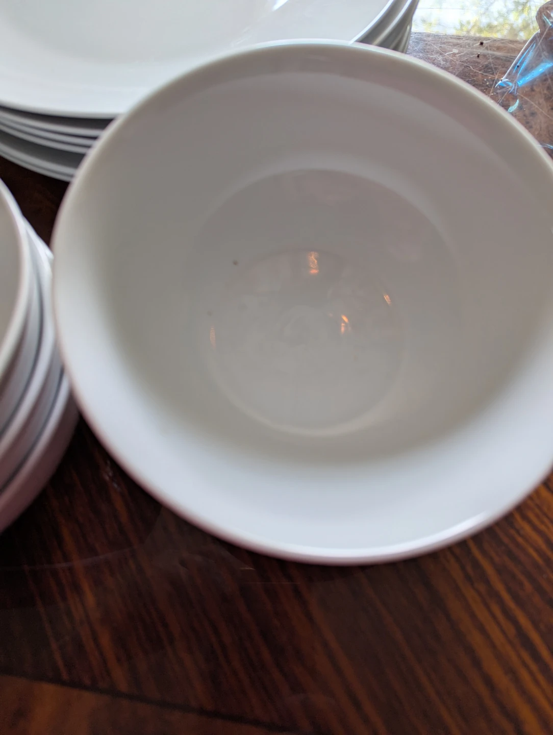 White Ceramic Dinner Plates and Bowls Set - photo 2