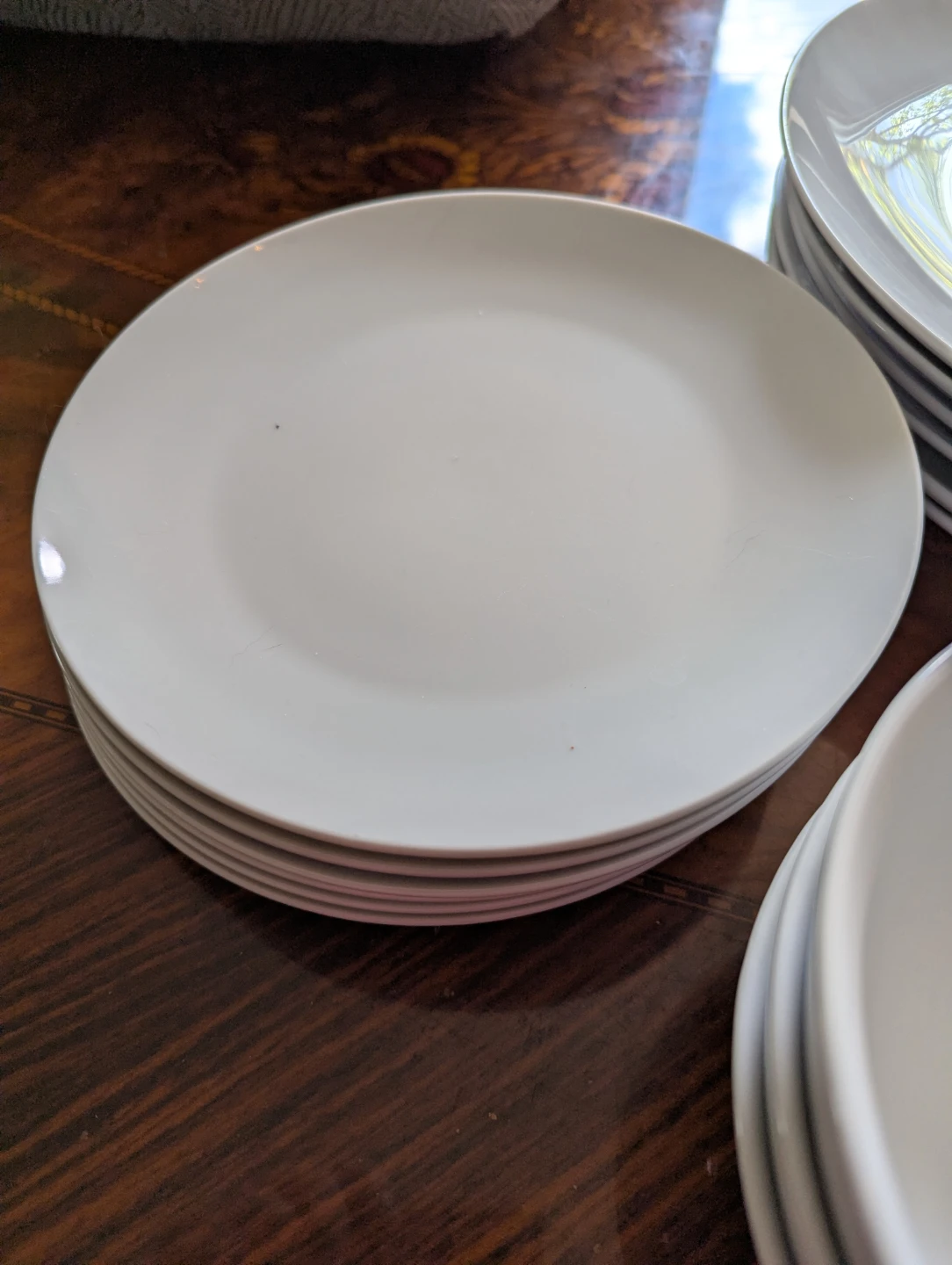 White Ceramic Dinner Plates and Bowls Set - photo 3