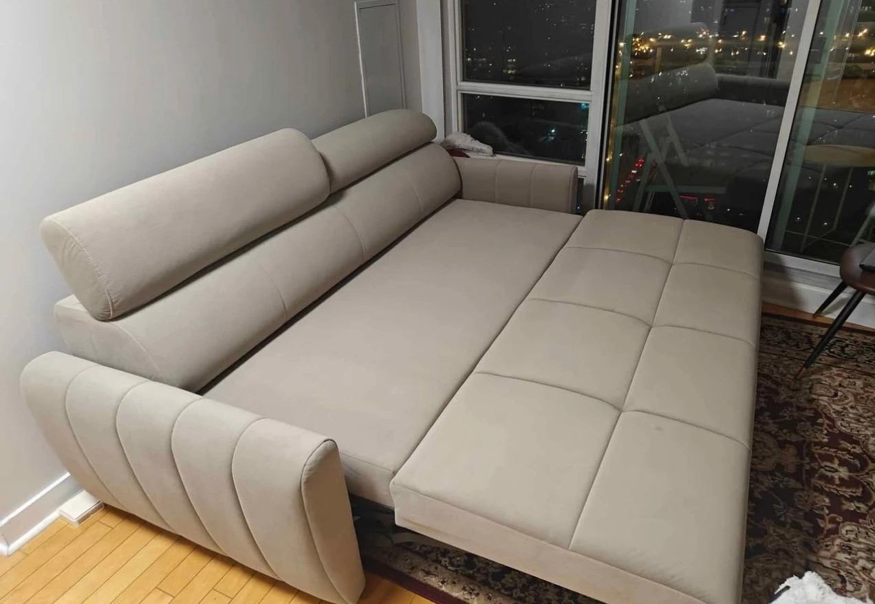 Beige Sofa Bed - photo 2