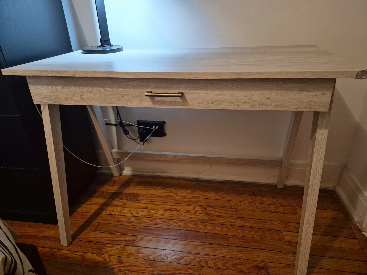 Wood Desk with Drawer