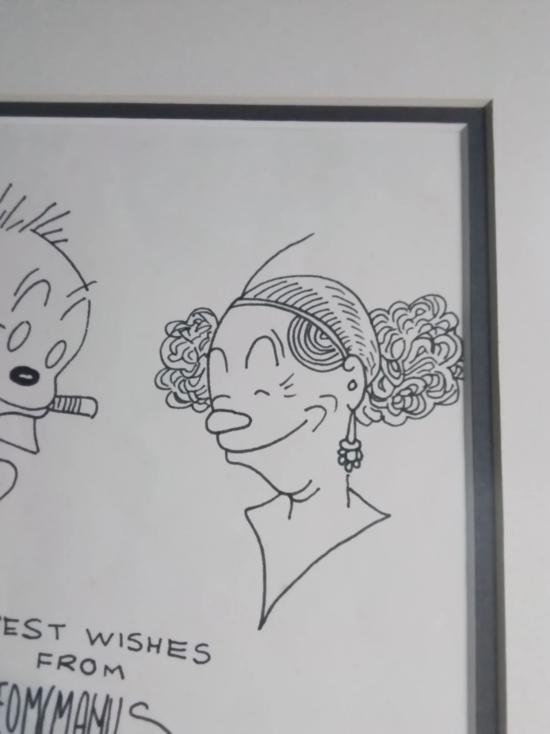 George McManus Original Signed Ink Sketch – Jiggs & Maggie - photo 5