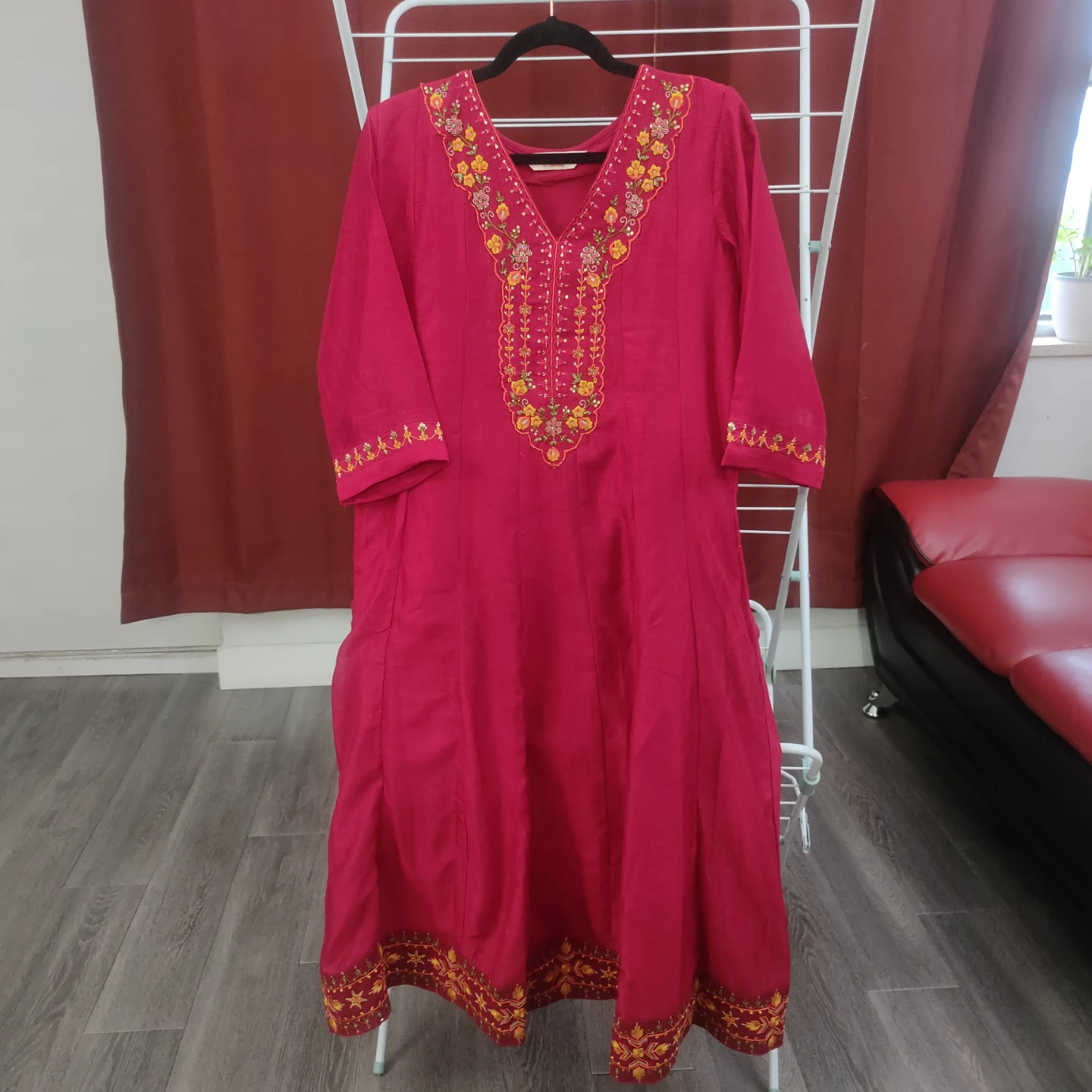 Women's Indian Party wear Embroidered Kurti ,Pant & Dupatta- XL - photo 3