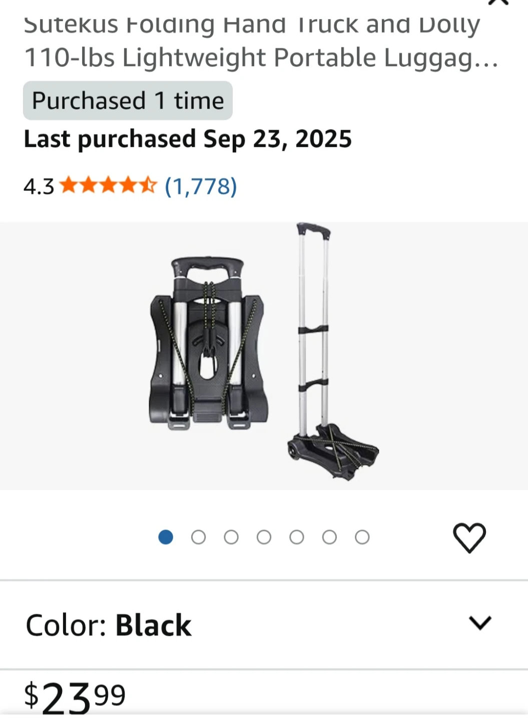 Sutekus Folding Hand Truck and Dolly