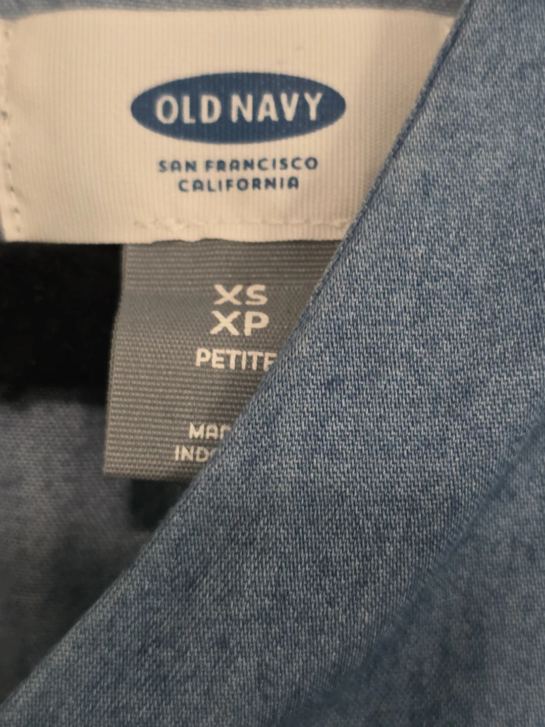 Old Navy Denim Dress and Black Printed Dress - Size XS Petite - photo 2