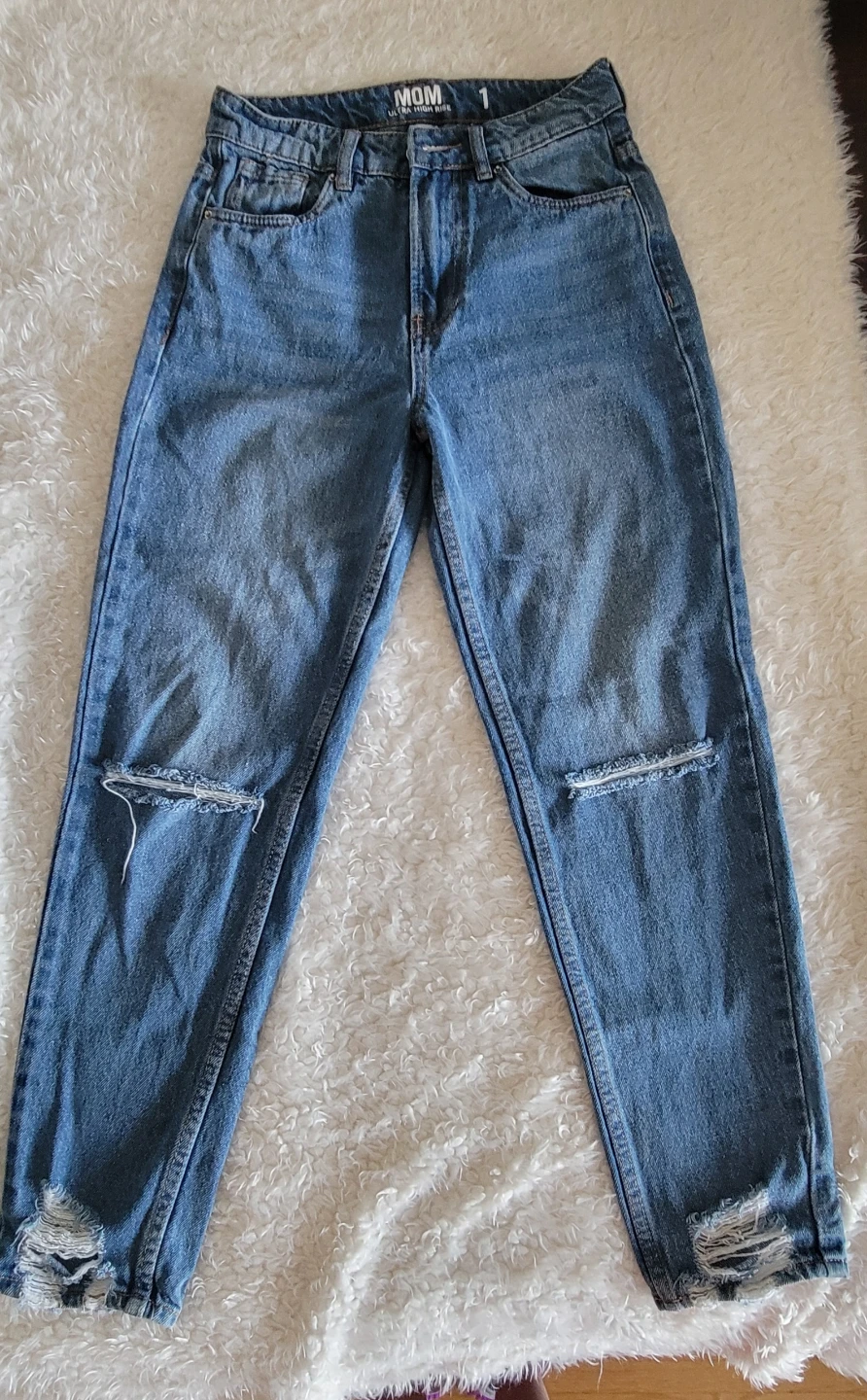 EUC Mom Jeans with Rips