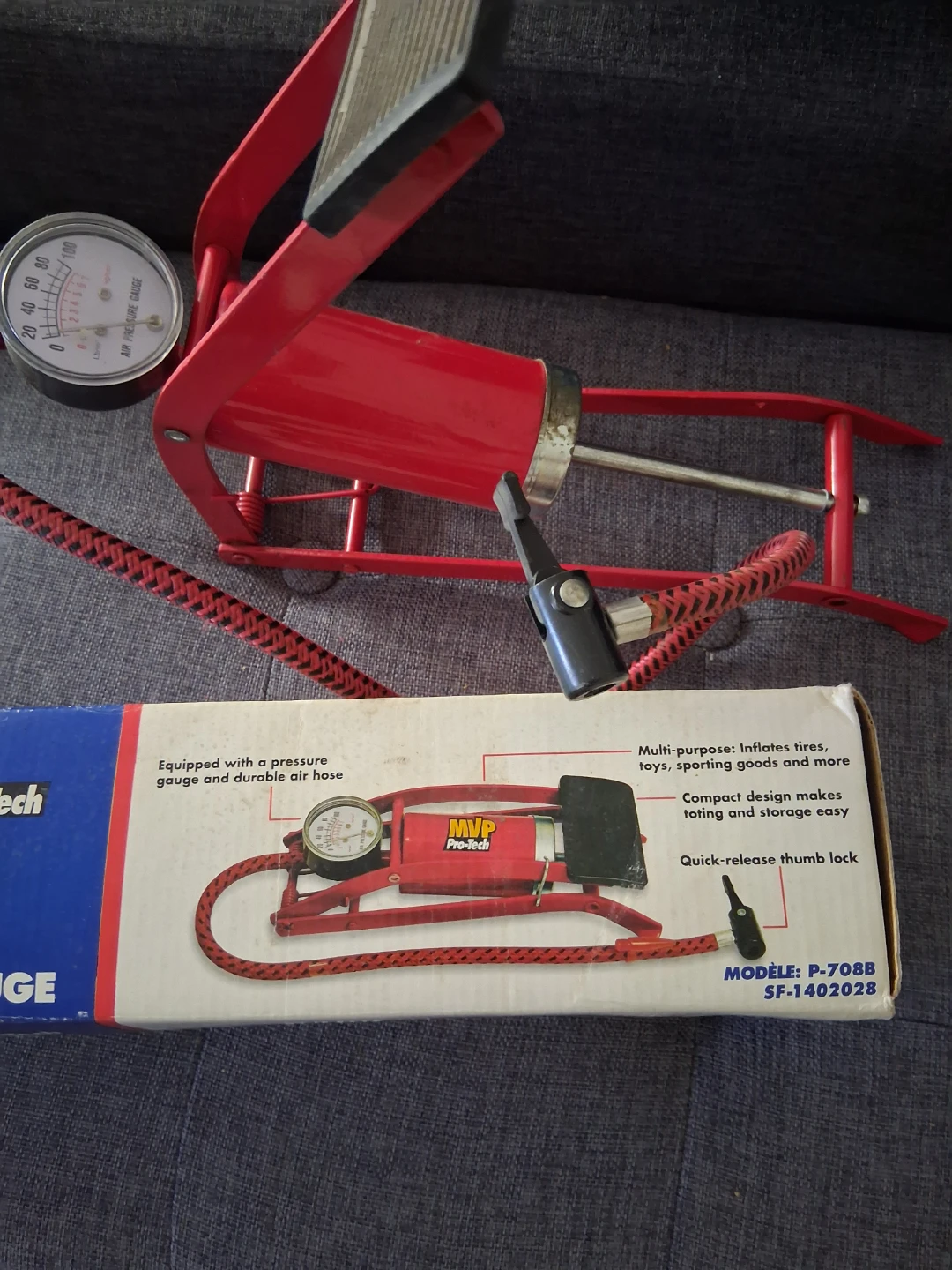 MVP Pro-Tech Foot Pump with Gauge