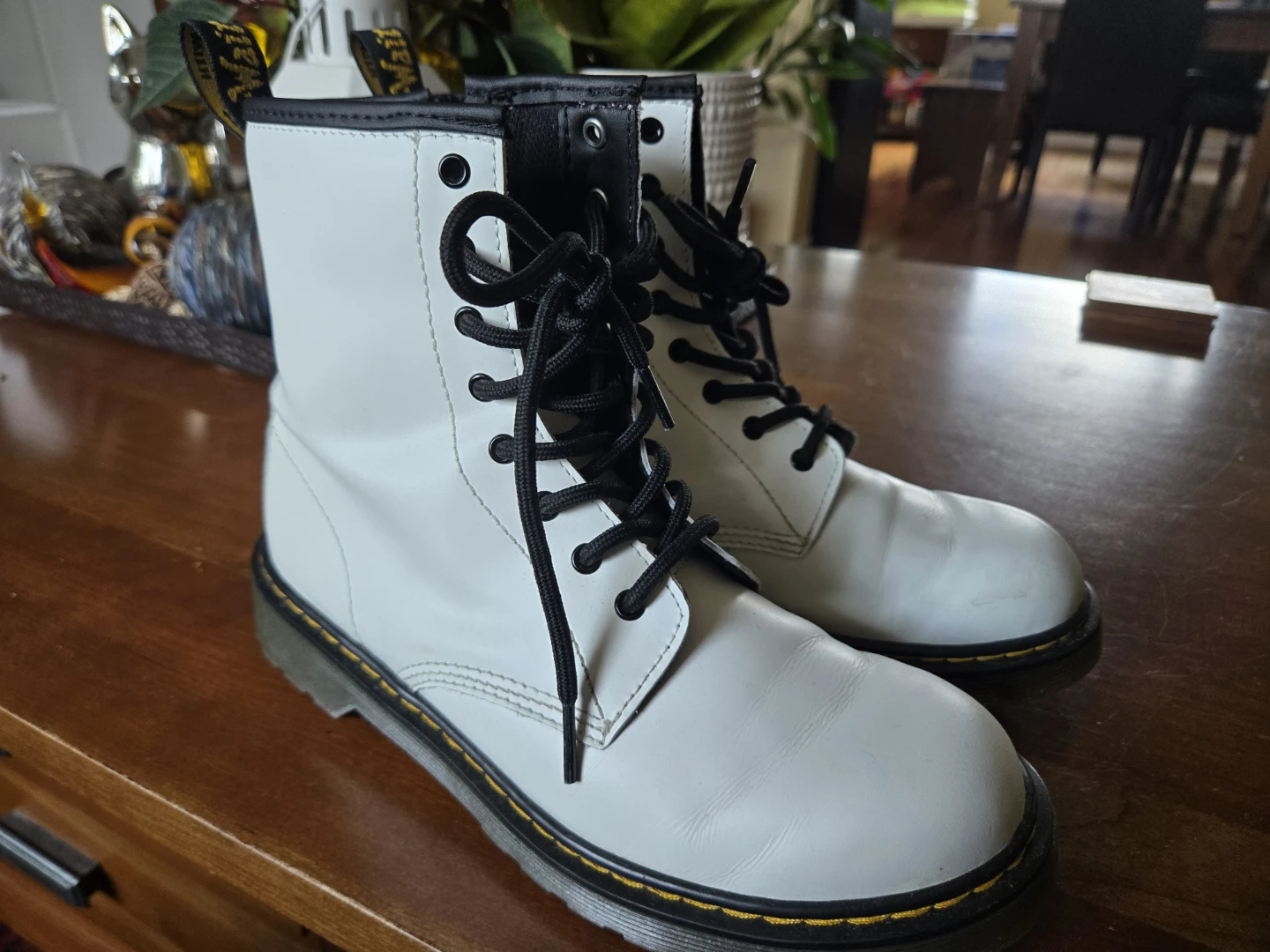 Dr. Martens 1460 Y White Lace Up Boots - photo 2