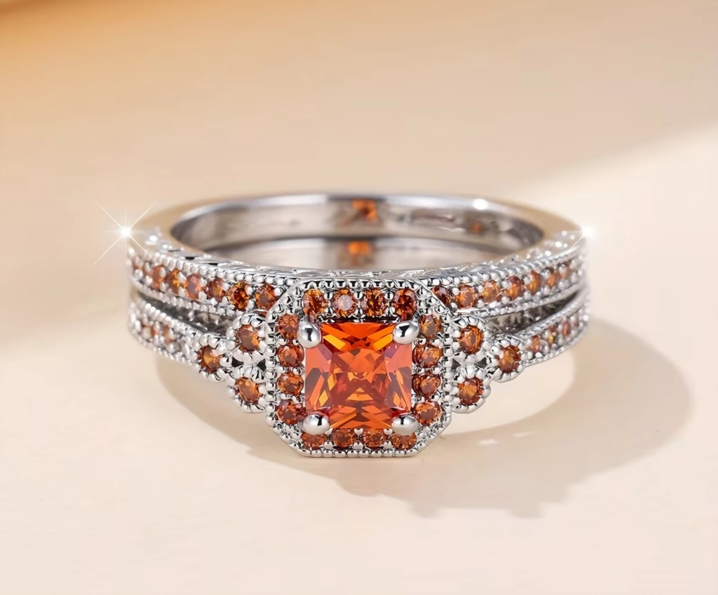 Simple and Elegant 2pc Love Ring Set - photo 2