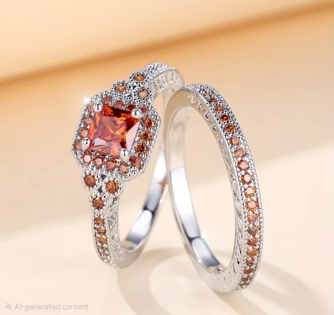 Simple and Elegant 2pc Love Ring Set - photo 3