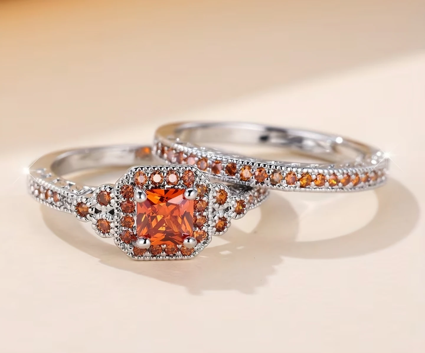 Simple and Elegant 2pc Love Ring Set - photo 4