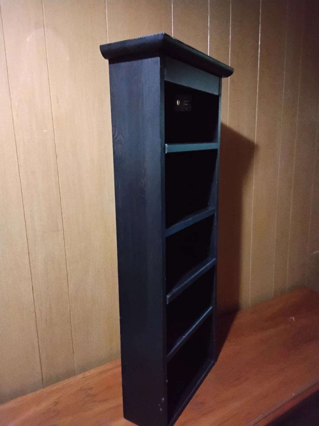 Black Wall-Mounted Shelf Unit