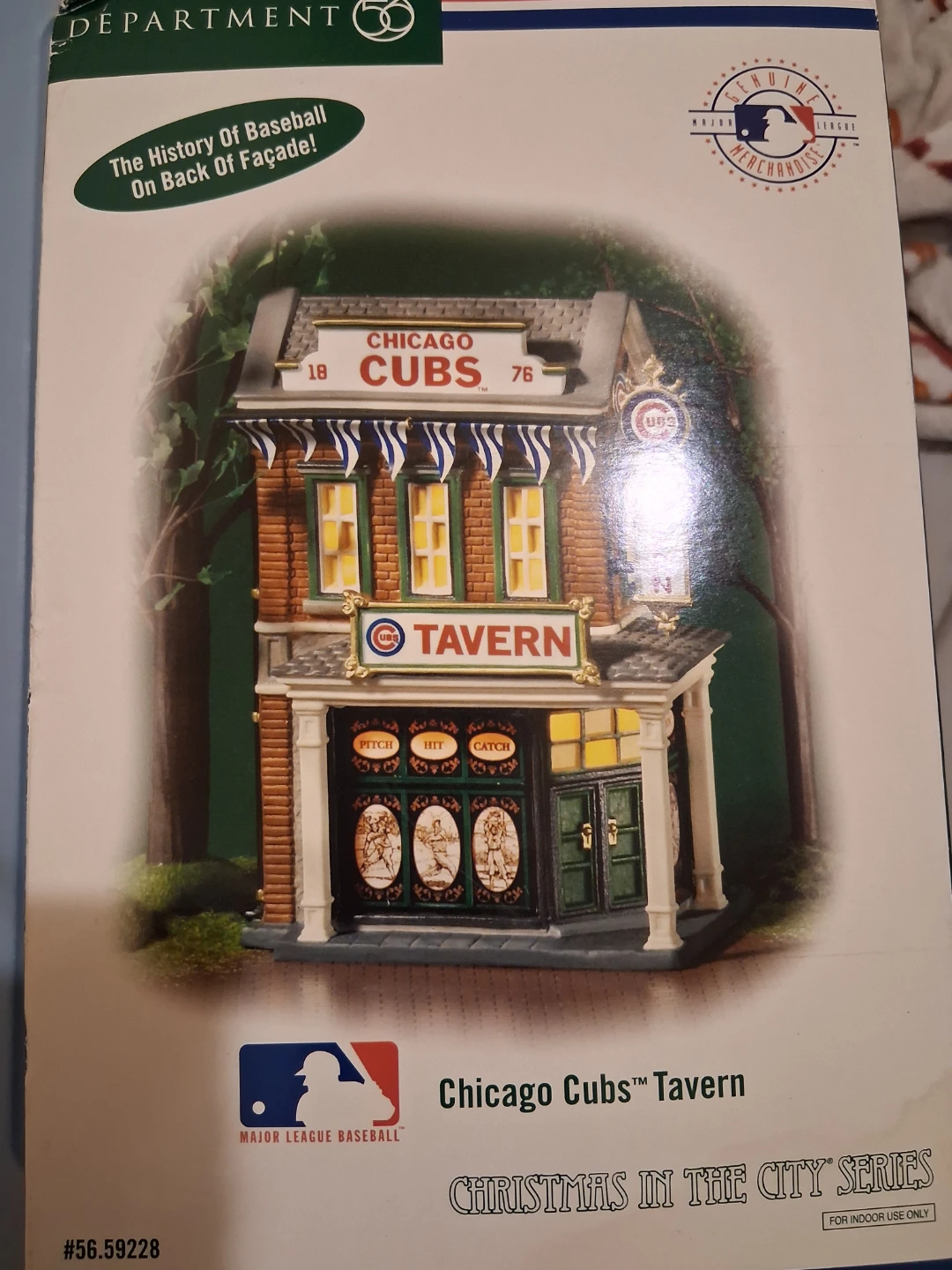 Department 56 Chicago Cubs Tavern Christmas in the City Series