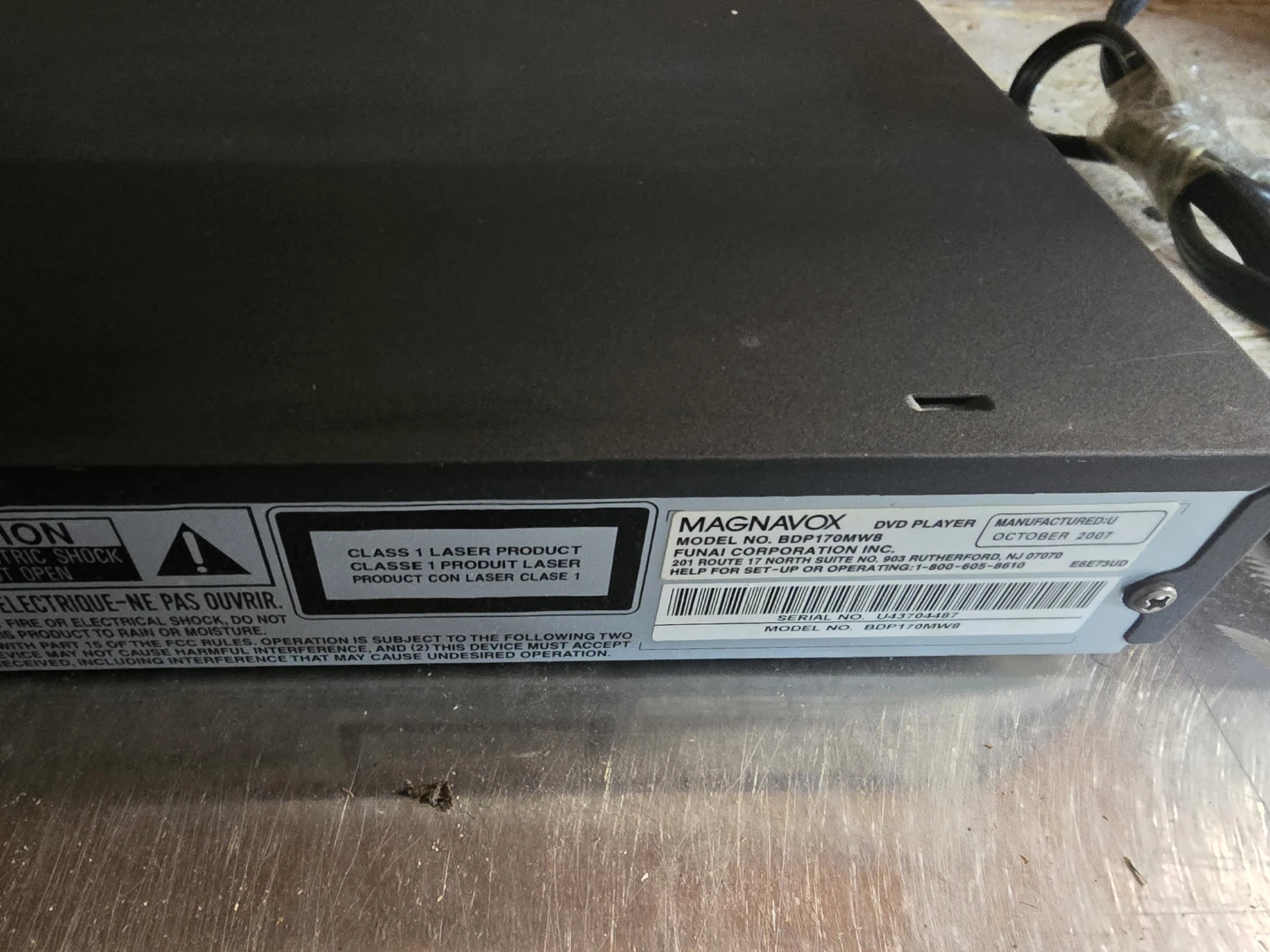 Magnavox DVD player, model - photo 5