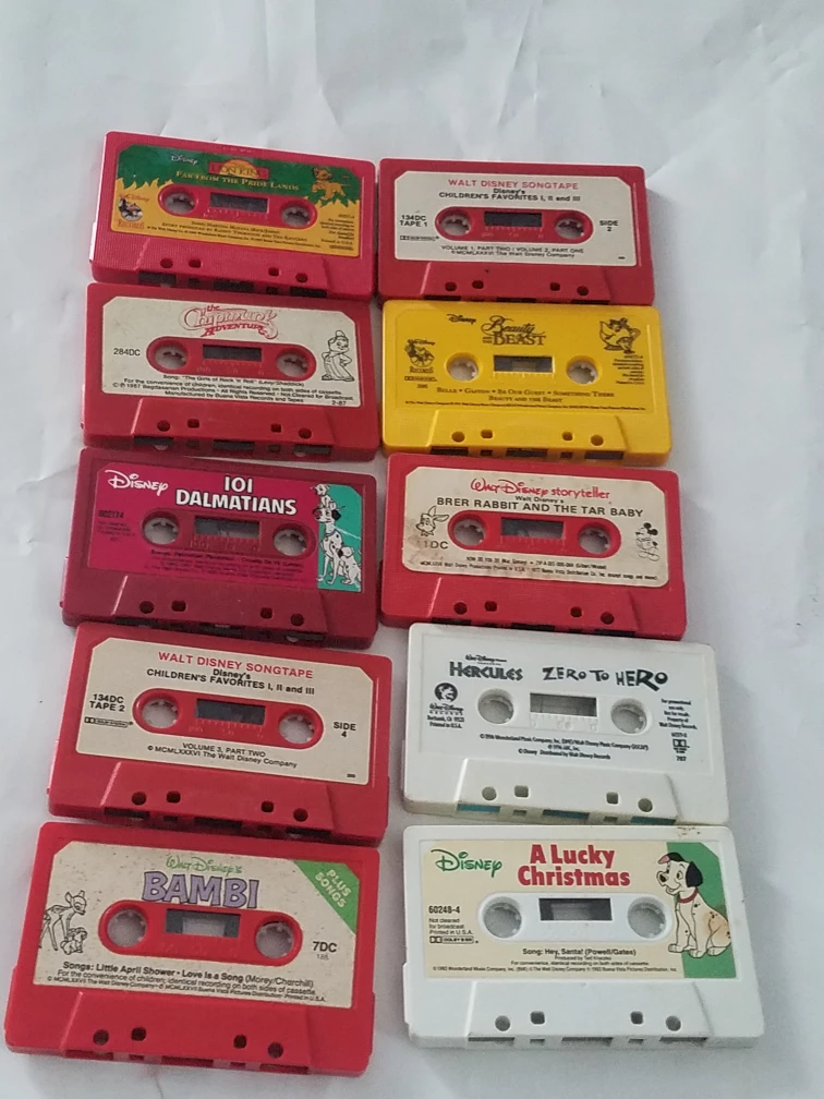 Walt Disney Cassette Tapes Lot