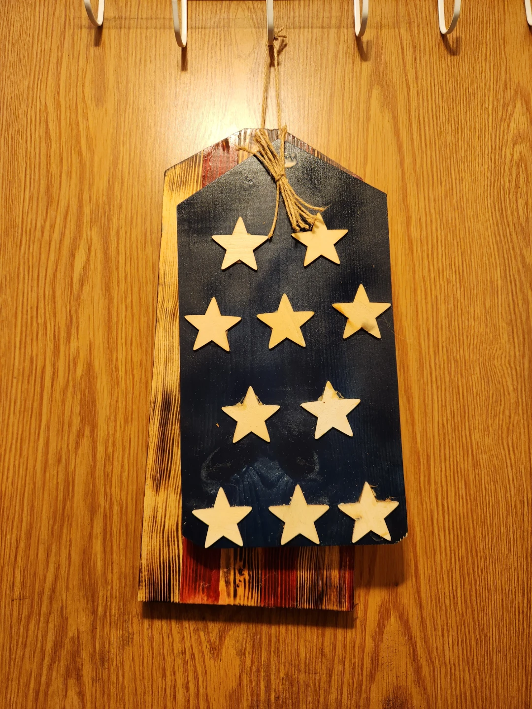 Wooden American Flag Wall Decor, dog tags - photo 2