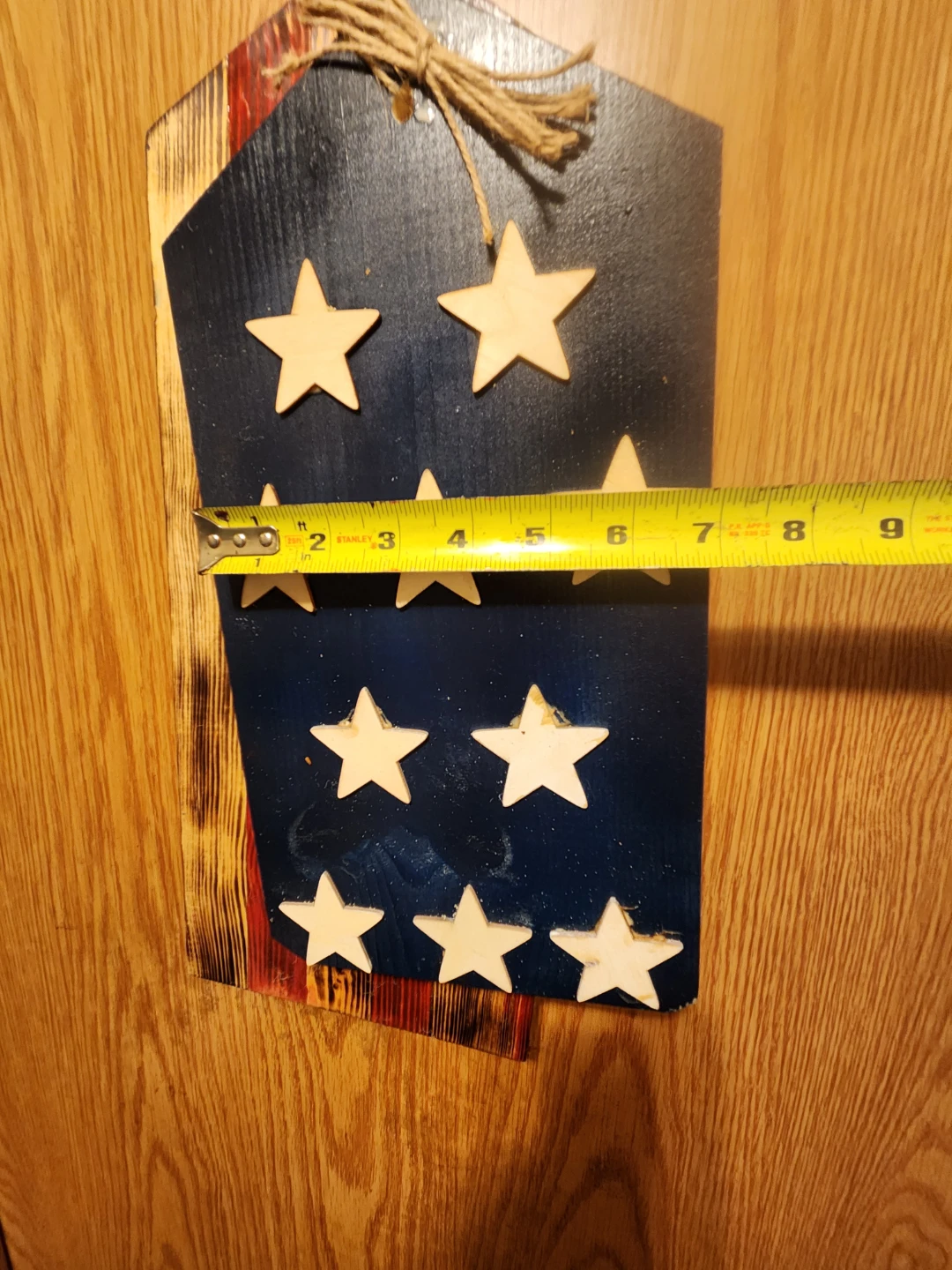 Wooden American Flag Wall Decor, dog tags - photo 3