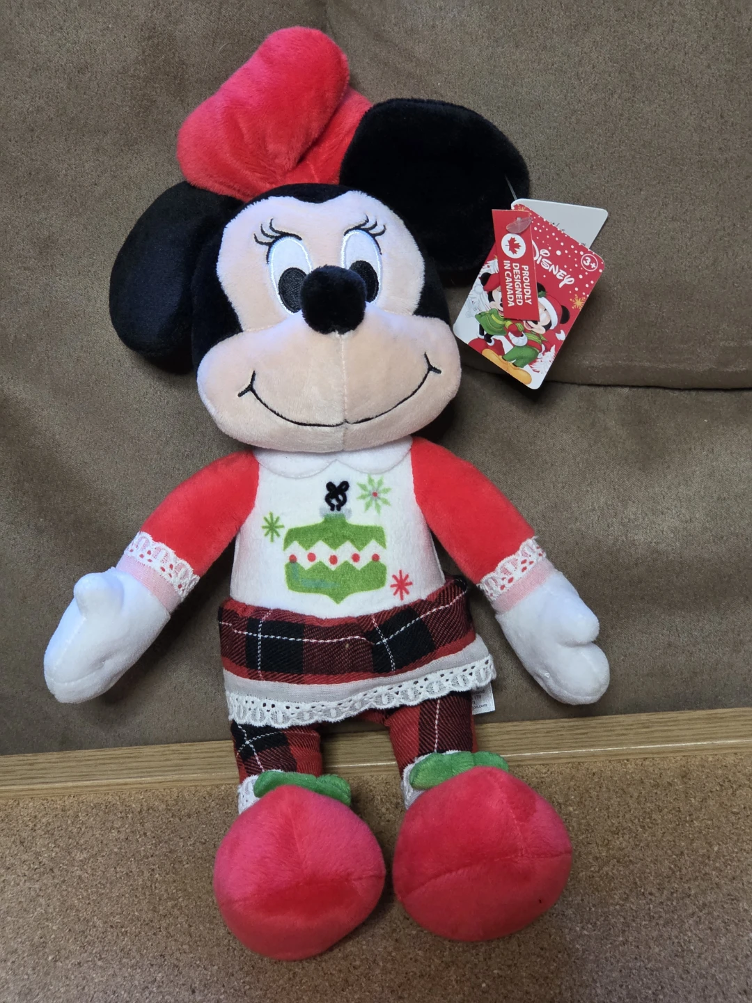 Disney Minnie Mouse Christmas Pajama Plush 12” NWT