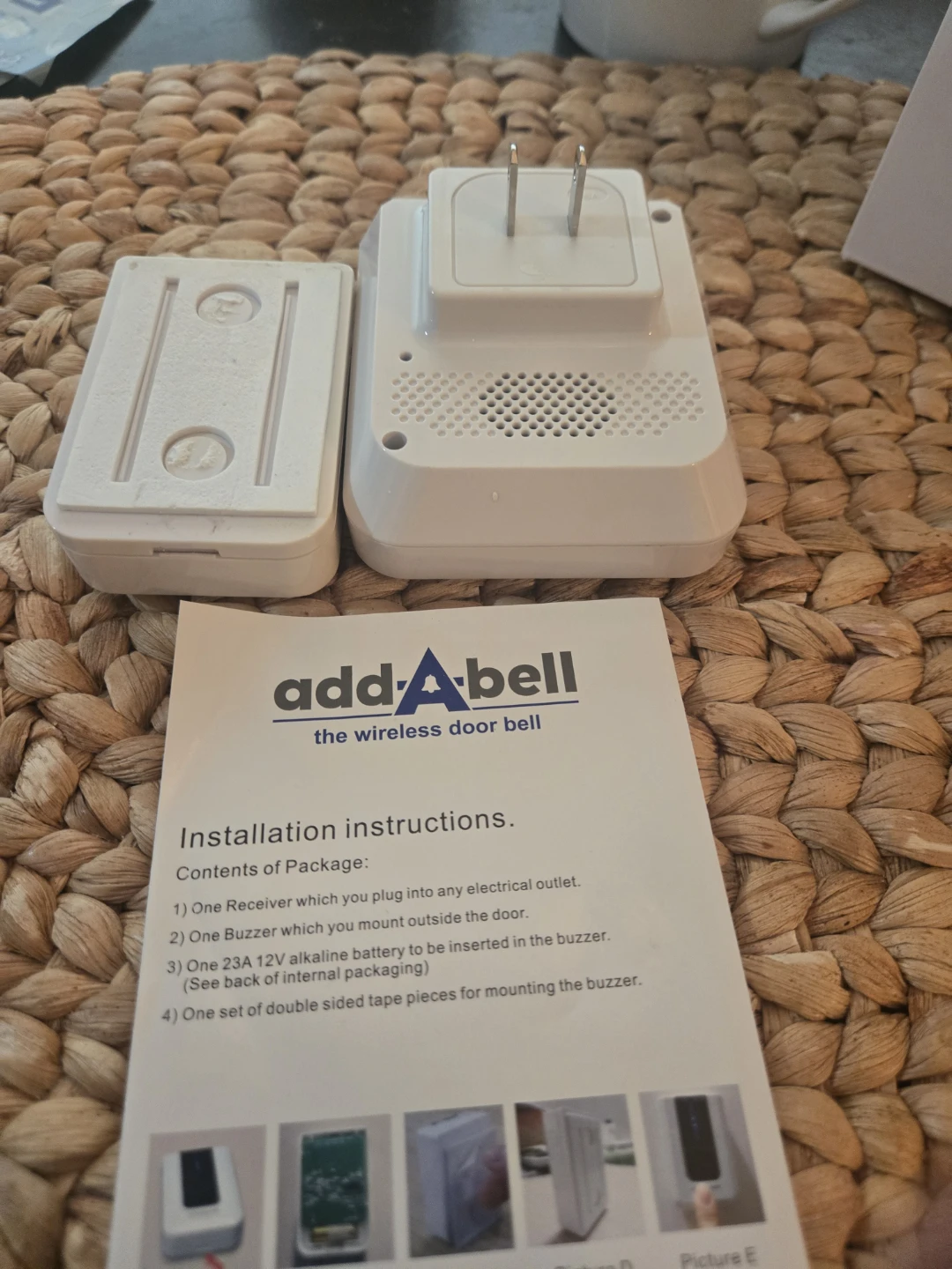 Used Add-A-Bell Wireless Door Bell Kit - photo 2