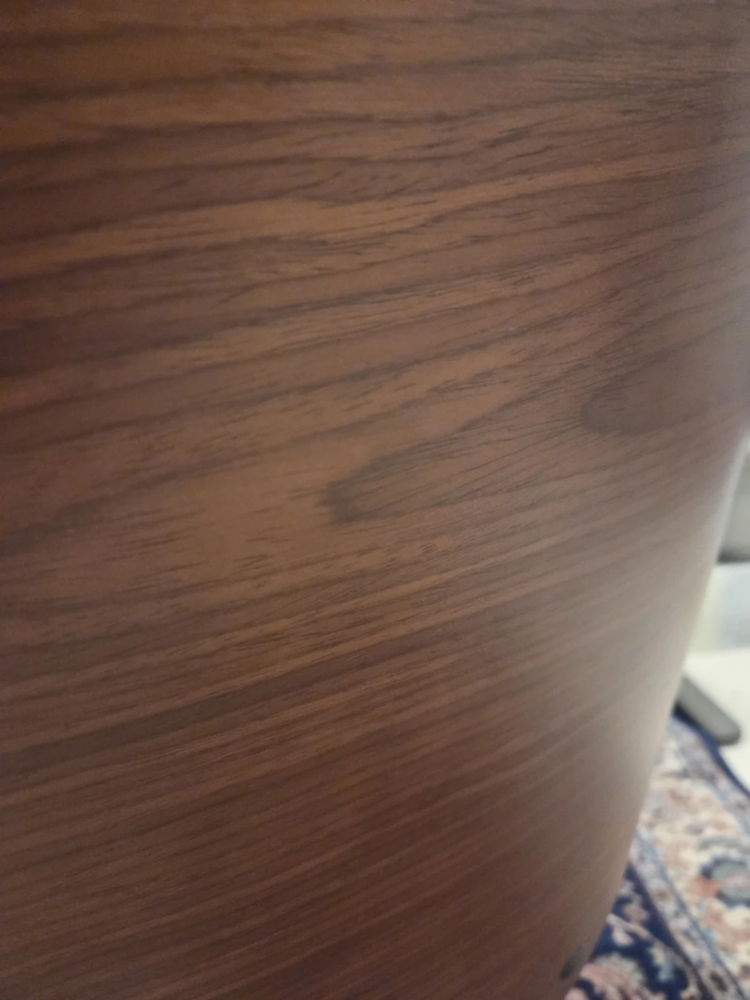 Office Chair - Black Leather & Wood Accent - photo 3