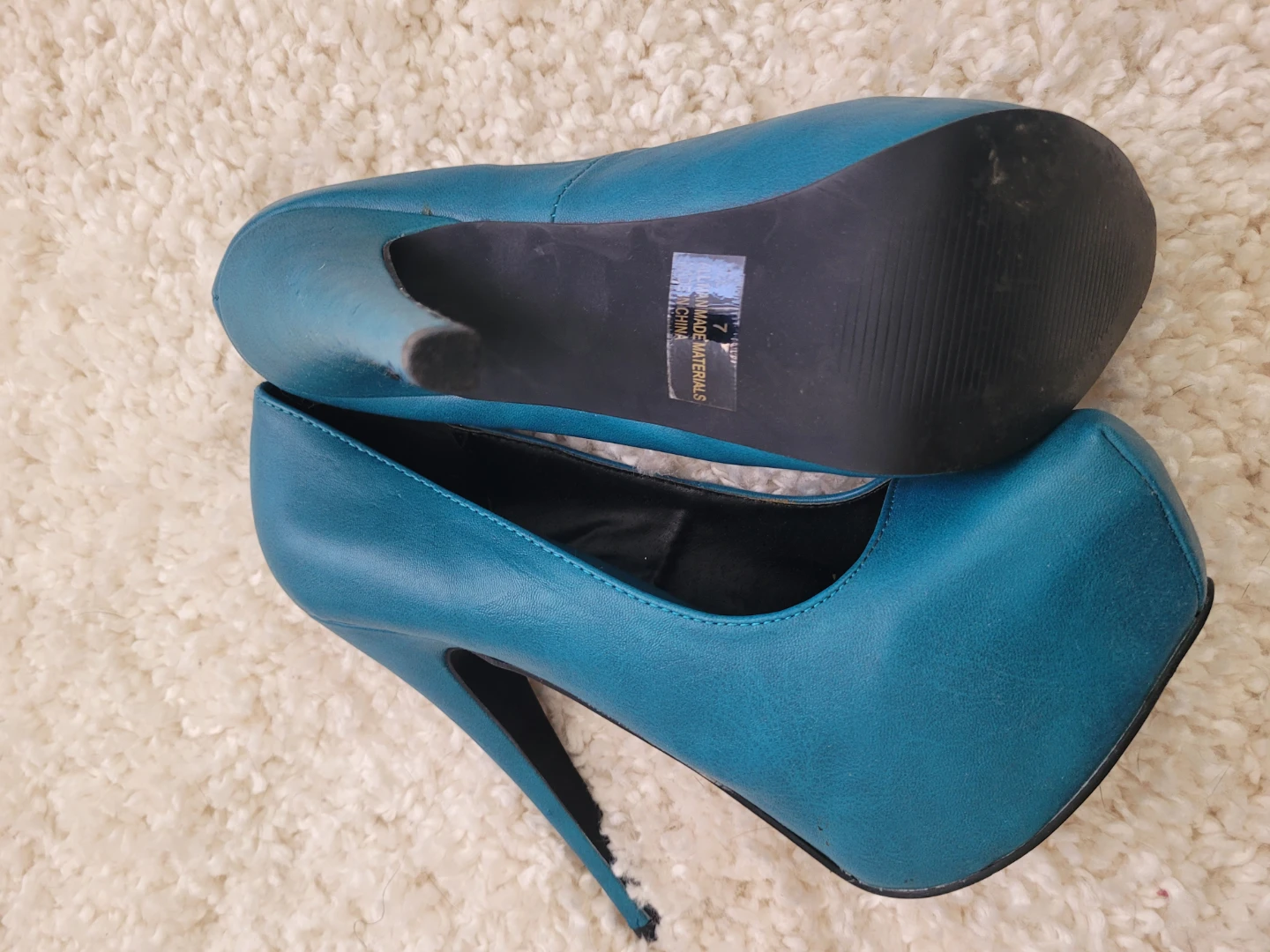 Qupid Teal Platform High Heel Shoes Size 7 - photo 4