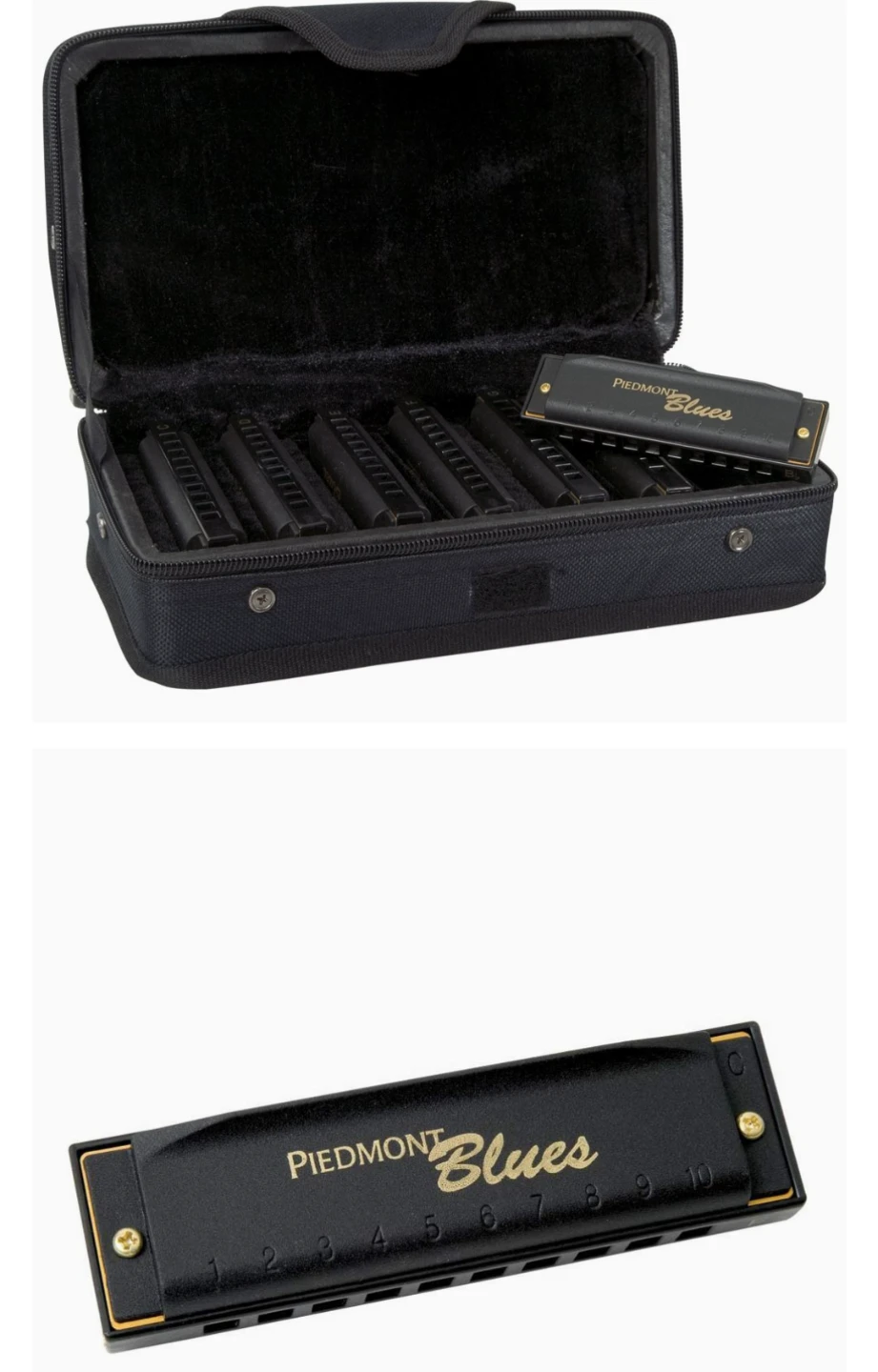 Hohner Piedmont Blues Harmonica 7pcs Set with Carrying Case - photo 2