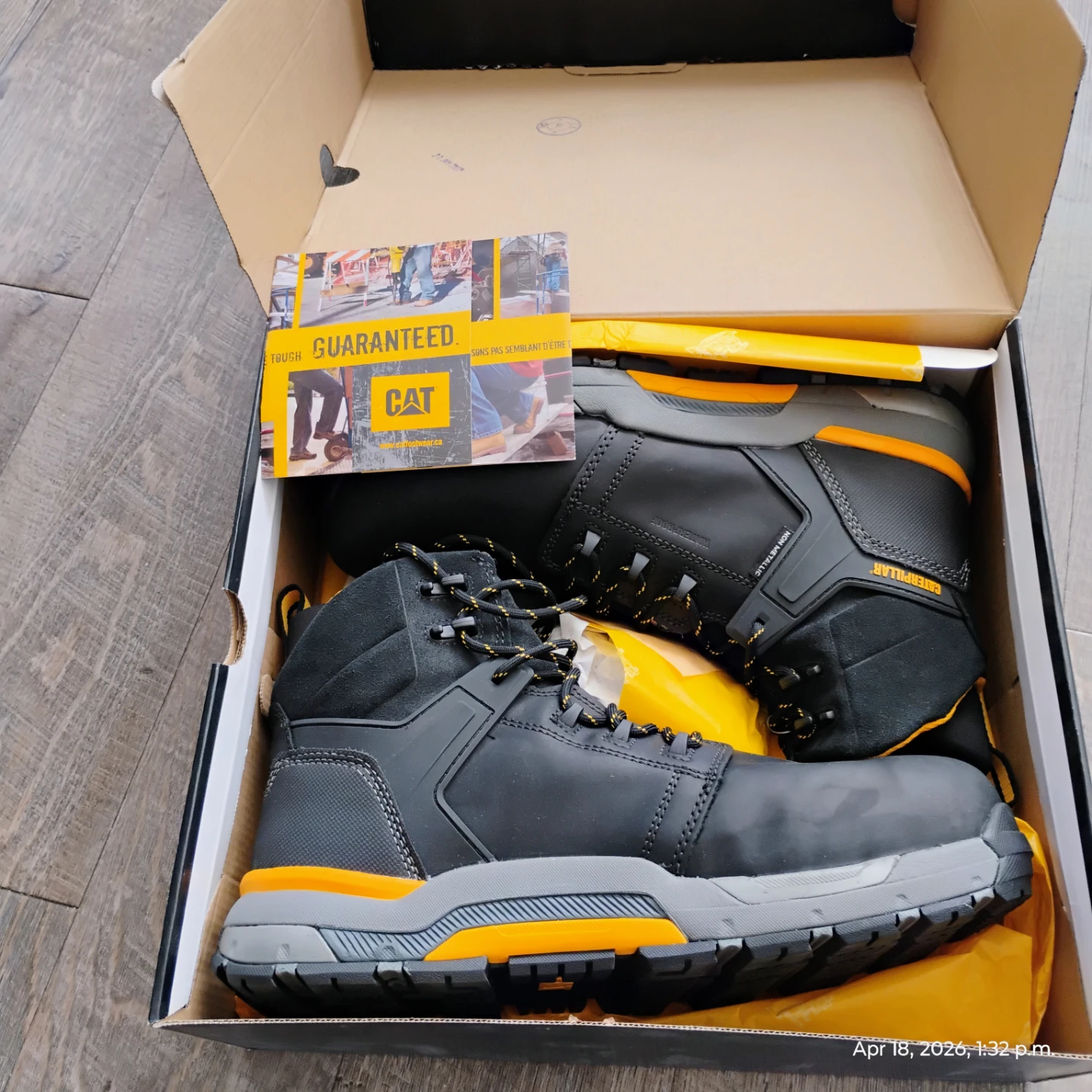 179$CAT EDGE WP NT CSA Men's Work Boots Size 13 Wide - photo 5