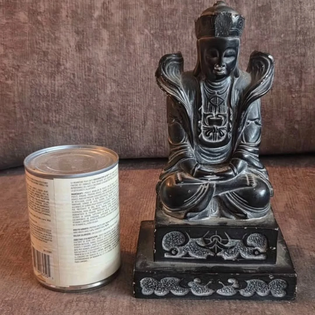 Black Sitting Buddha Statue - photo 2