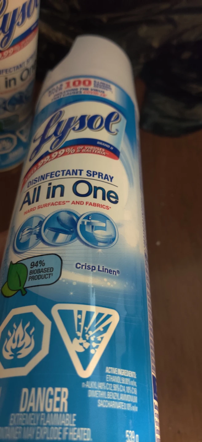 Lysol All In One Disinfectant Spray - Crisp Linen x2 - photo 3