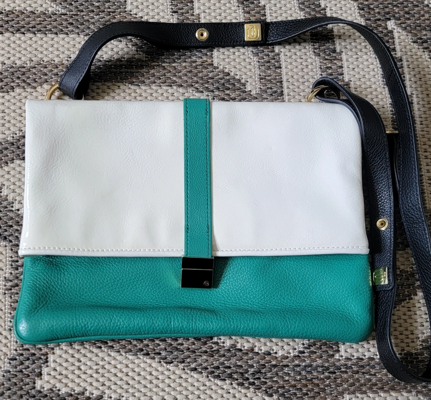 Piquadro Colour block clutch purse with strap