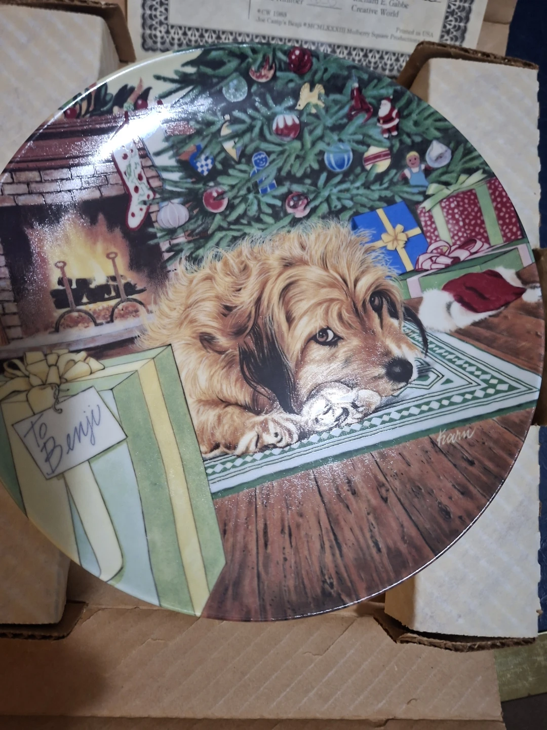 Merry Christmas Benji Collector Plate
