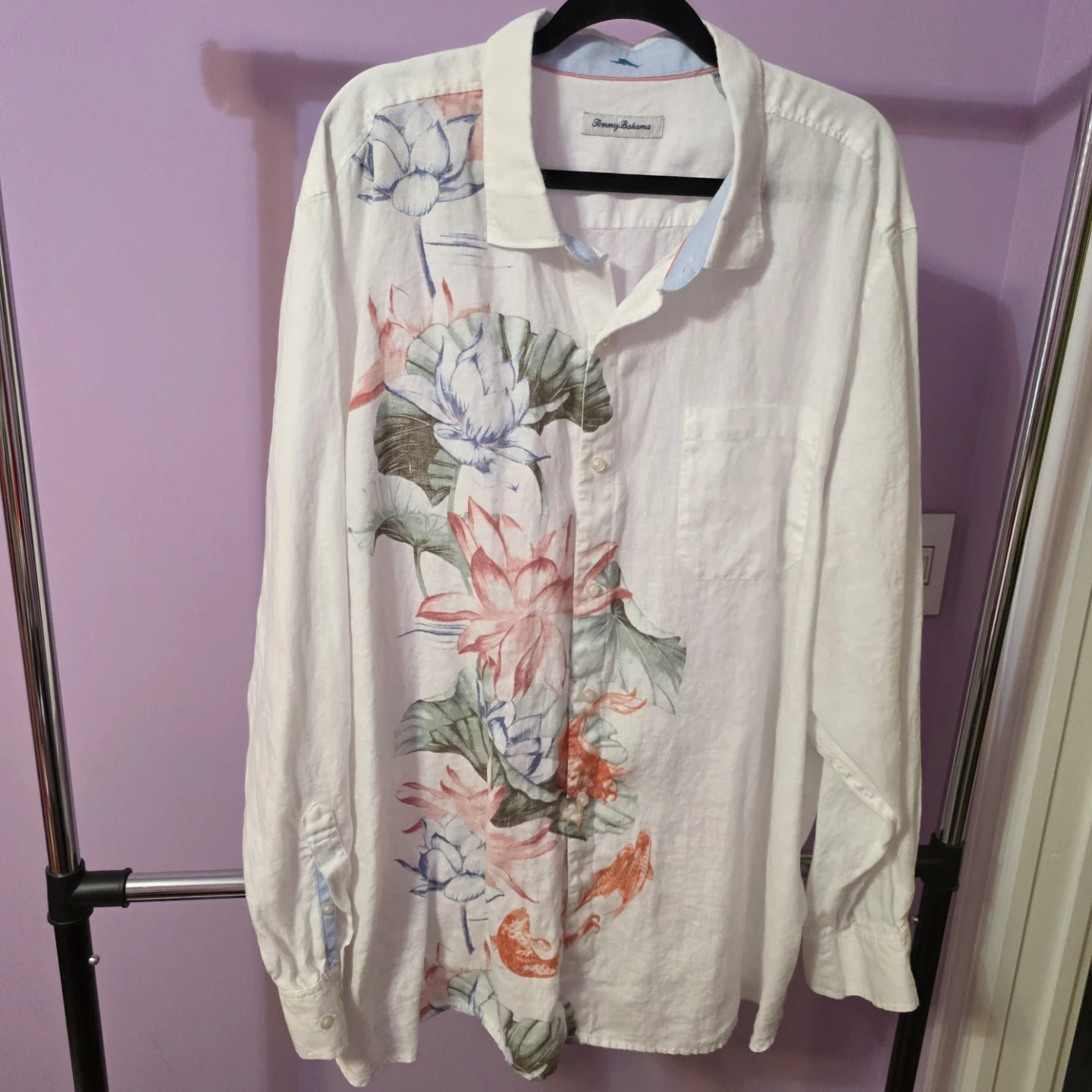 Men's Tommy Bahama Linen Floral Print Shirt XXXL