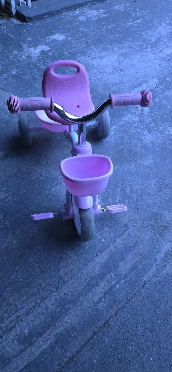 Pink Toddler Tricycle with Basket