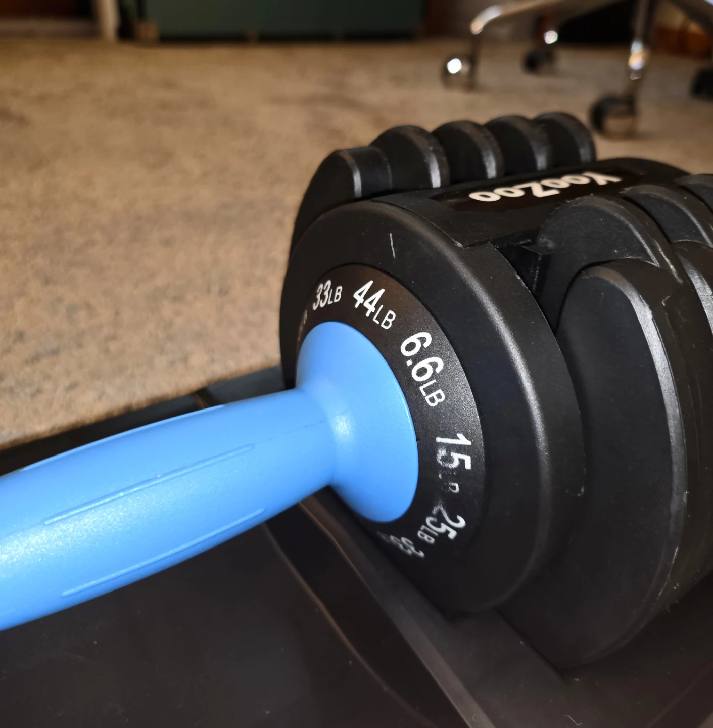 44 lb Adjustable Dumbbells (Pair) 6.6lbs - 44lbs Weights - photo 5