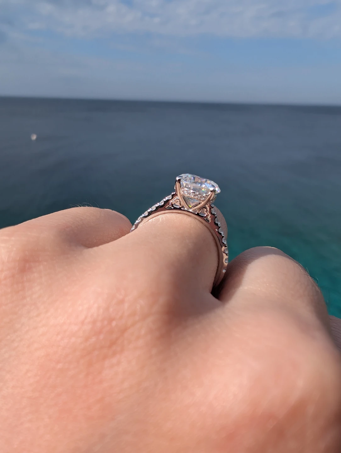 2ct Moissanite  Engagement Ring | 925 Sterling Silver - photo 4