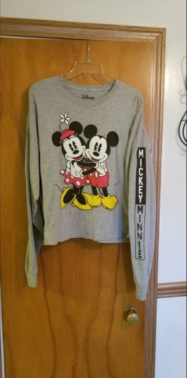 Disney Mickey And Minnie Long Sleeve Shirt Like New Size 2X