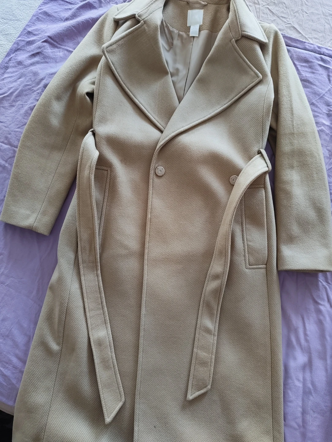 H&M Beige Wool Blend Coat - photo 3