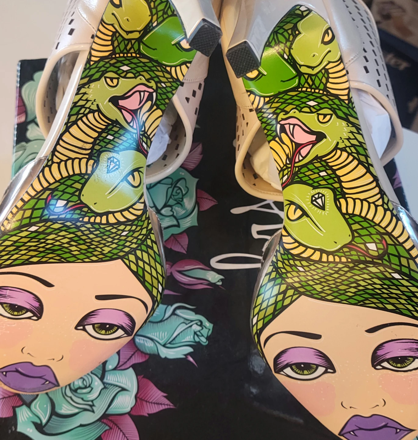 Unique Snake & Medusa Heels - Size Unknown - photo 2