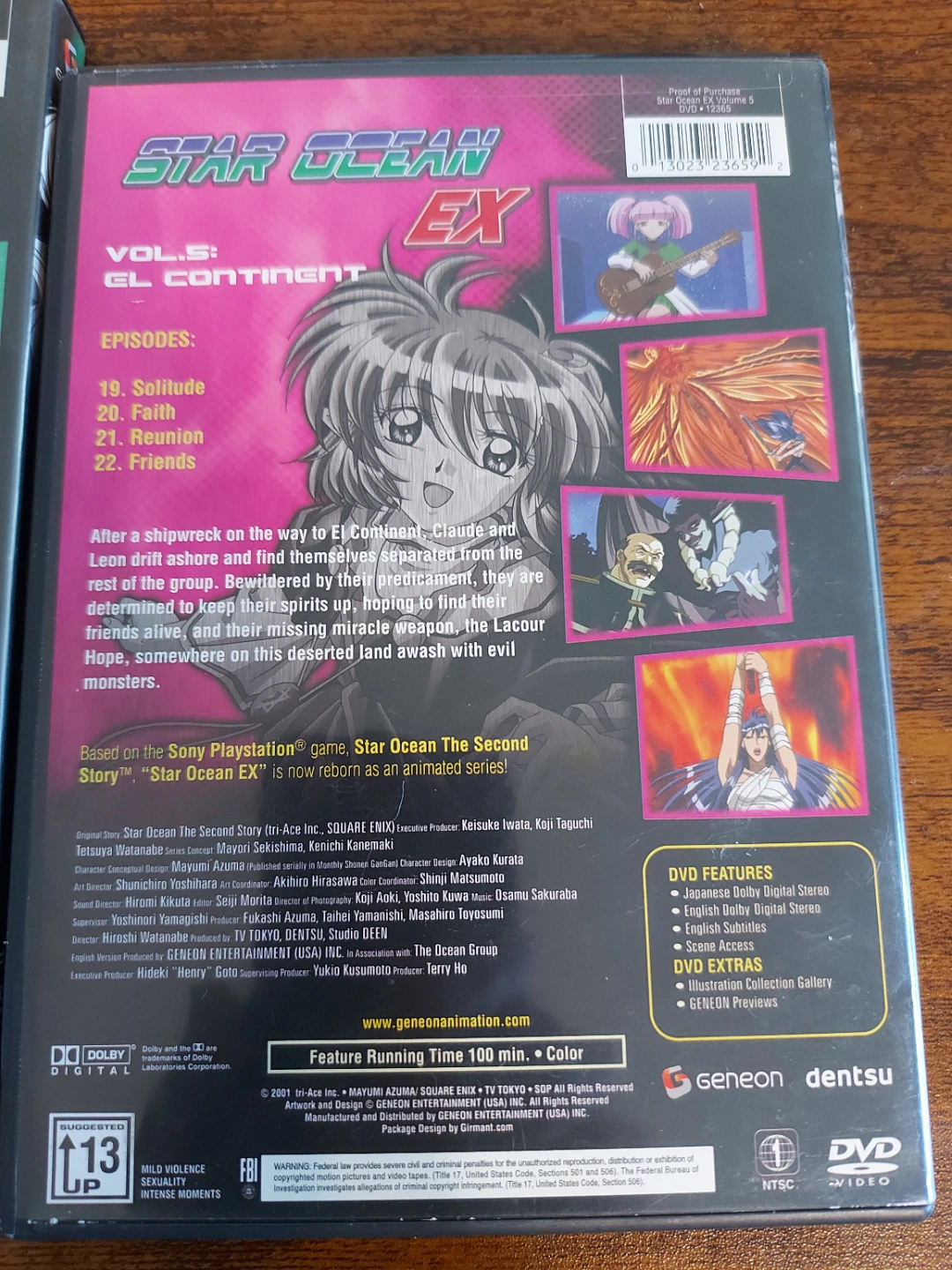 Star Ocean EX Vol. 1 & 2 DVD Set  $25 each - photo 4