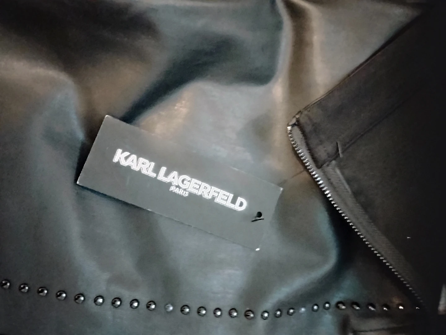 Karl Lagerfeld Black Faux Leather Pants Size 6