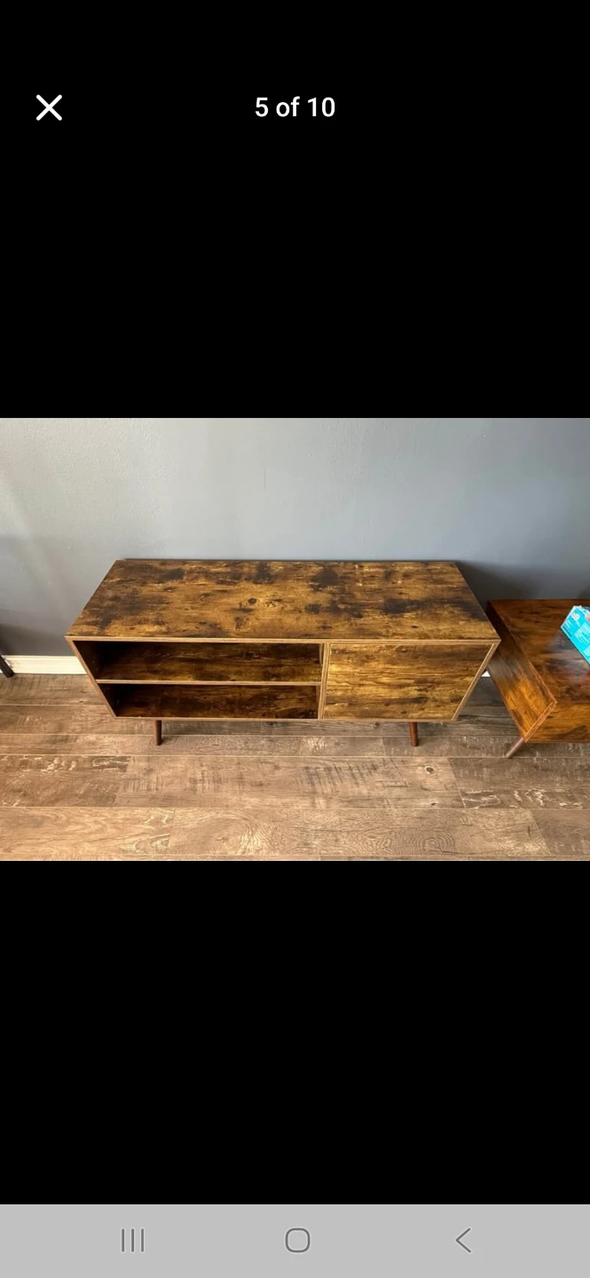 Rustic Wood TV Stand with Storage