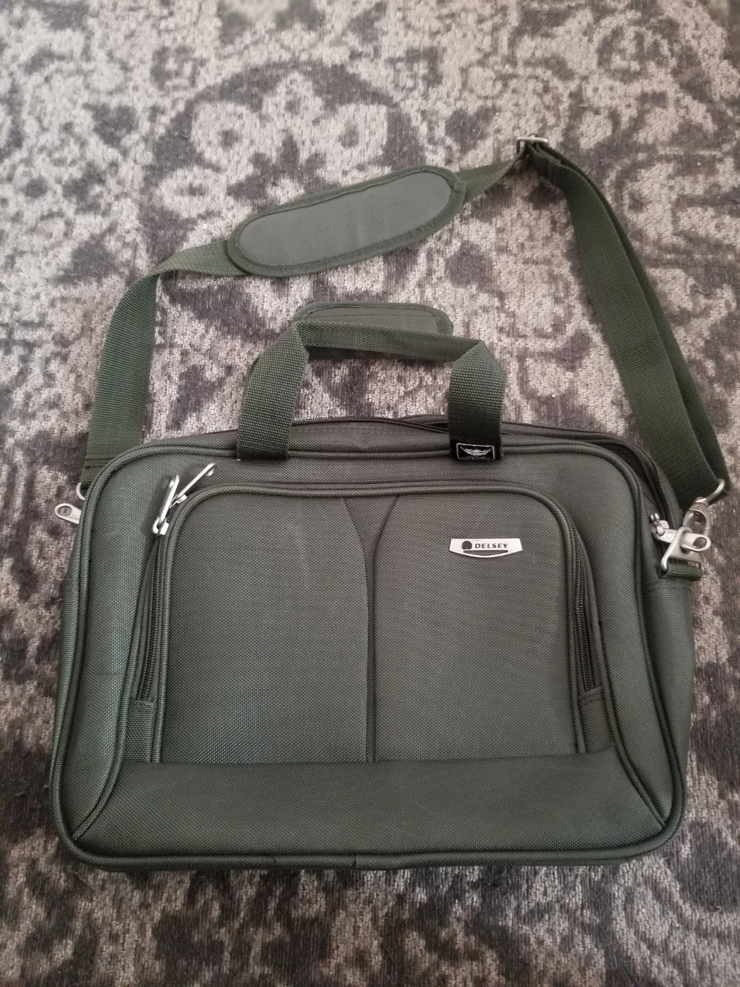 Delsey Dark Green Laptop Bag