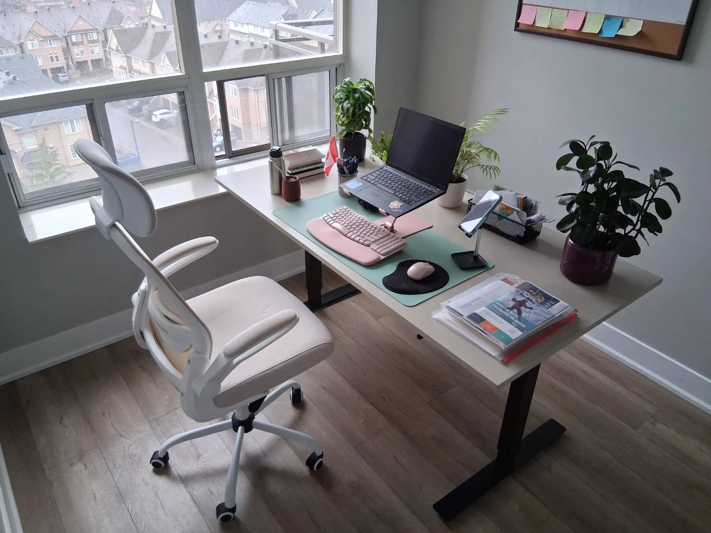 Standing Desk + Ergonomic Office Chair