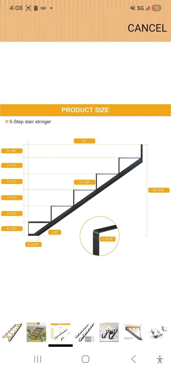 6-Step Stair Stringer Set - photo 3