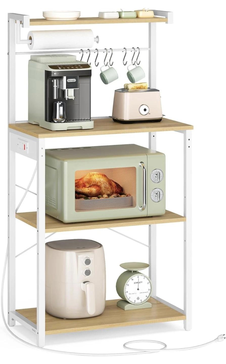 Kitchen Baker's Rack with Power Outlet